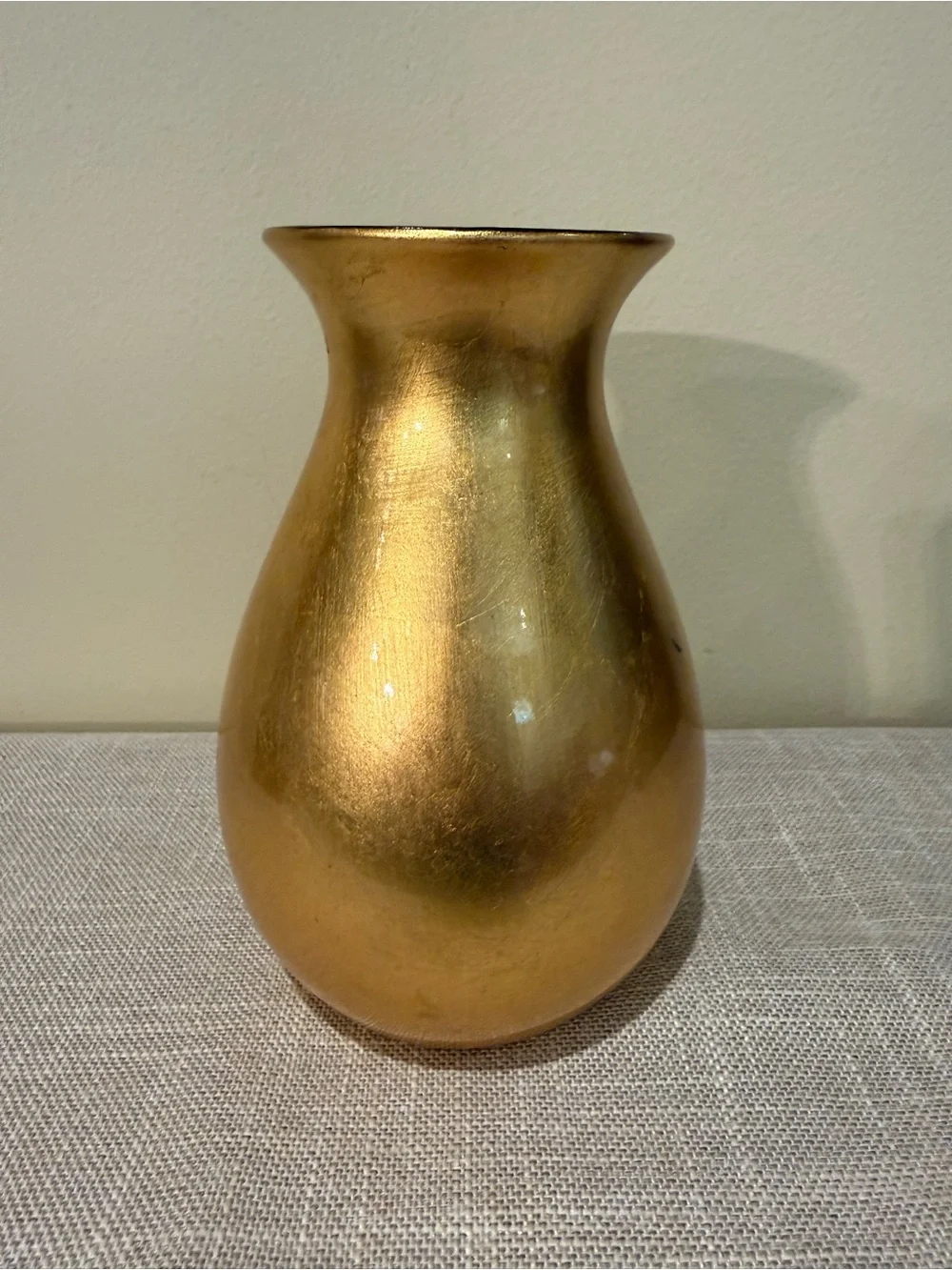Formalities by Baum Brothers Gold Hand Painted Vase Magnolia & Hummingbird⁠
